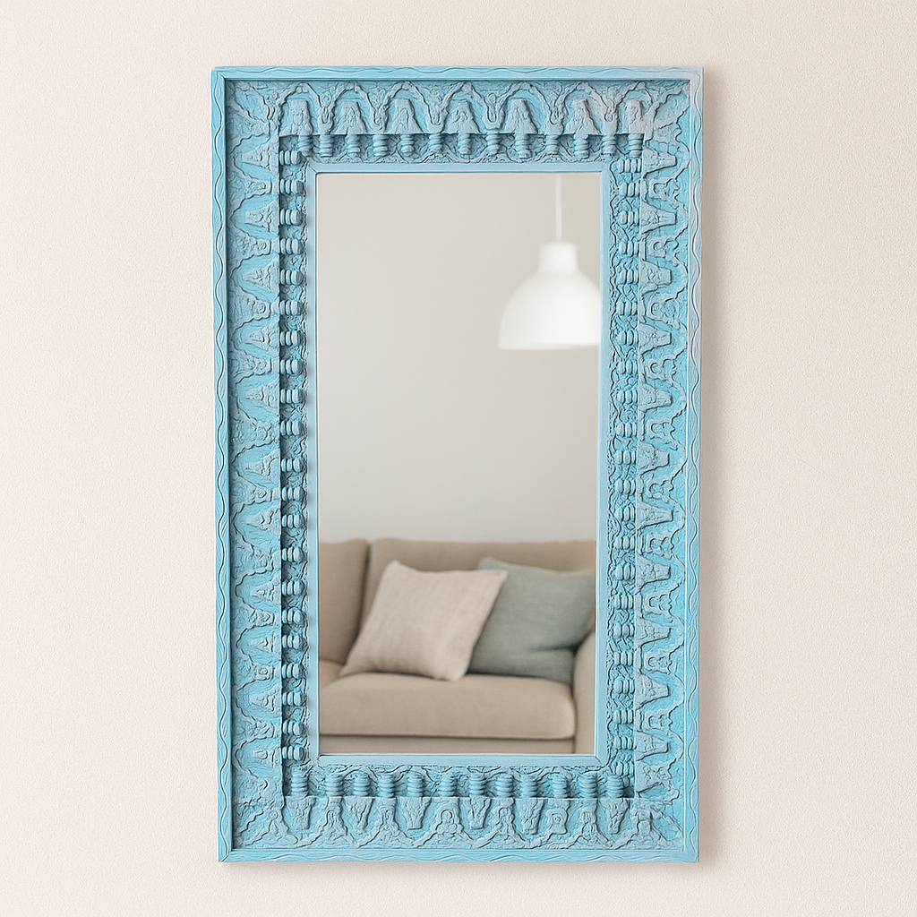 Elba Hand Crafted Wooden Mirror