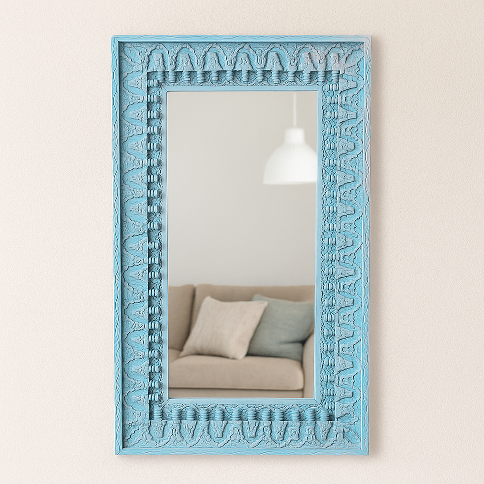 Elba Hand Crafted Wooden Mirror