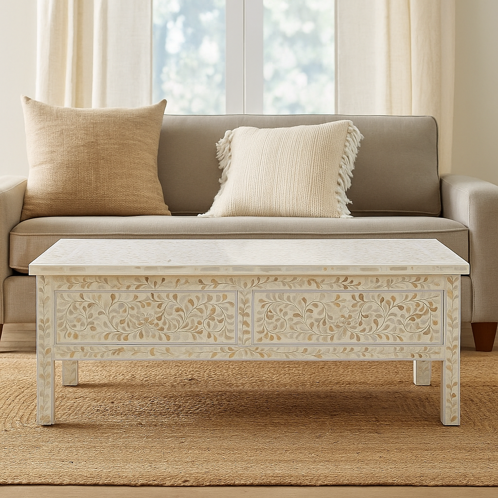 Harry Mother Of Pearl Inlay Coffee Table