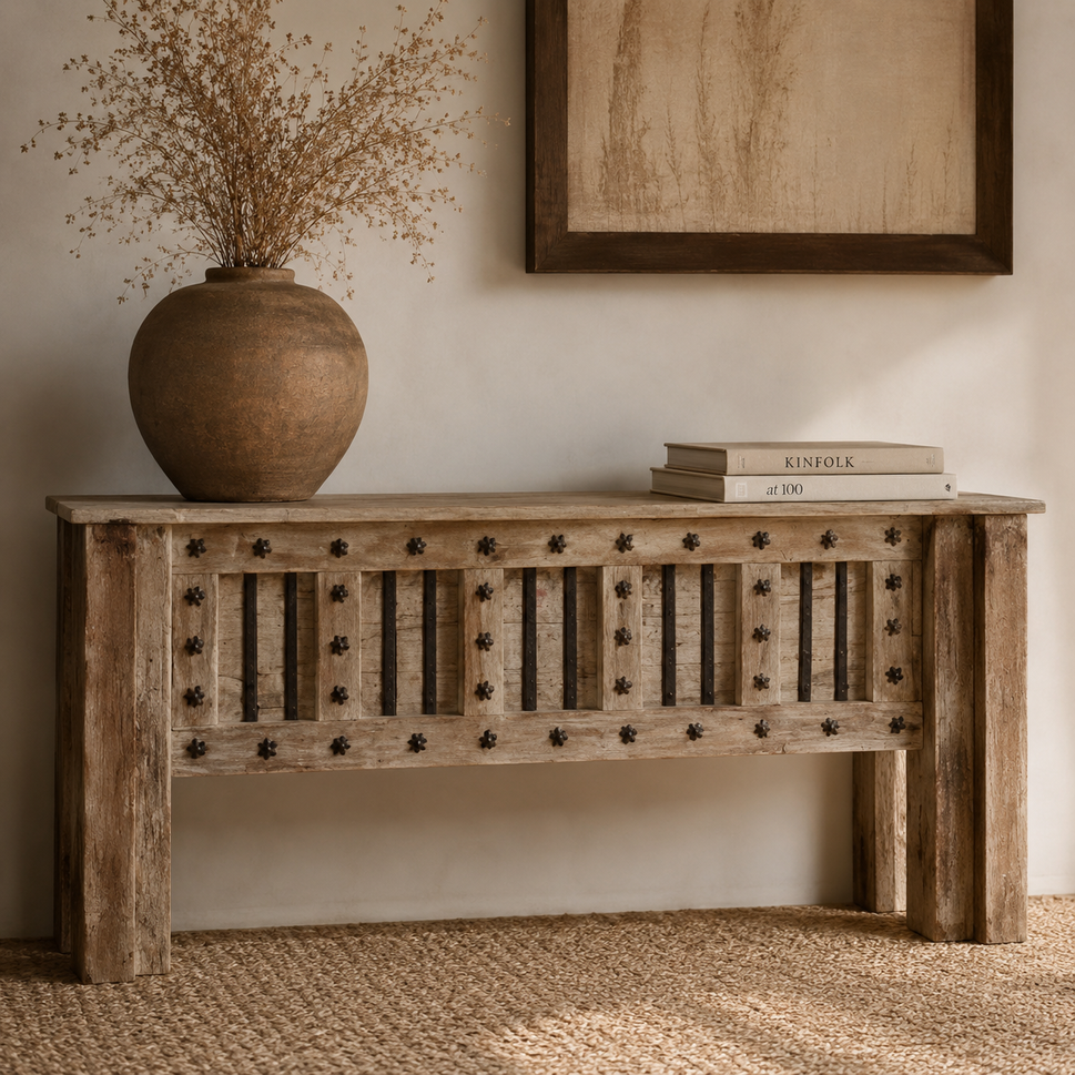 Raha Wooden Hand Carved Console Table