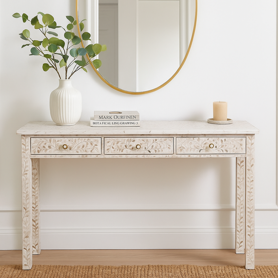 Jordan Mother of Pearl Inlay Console Table