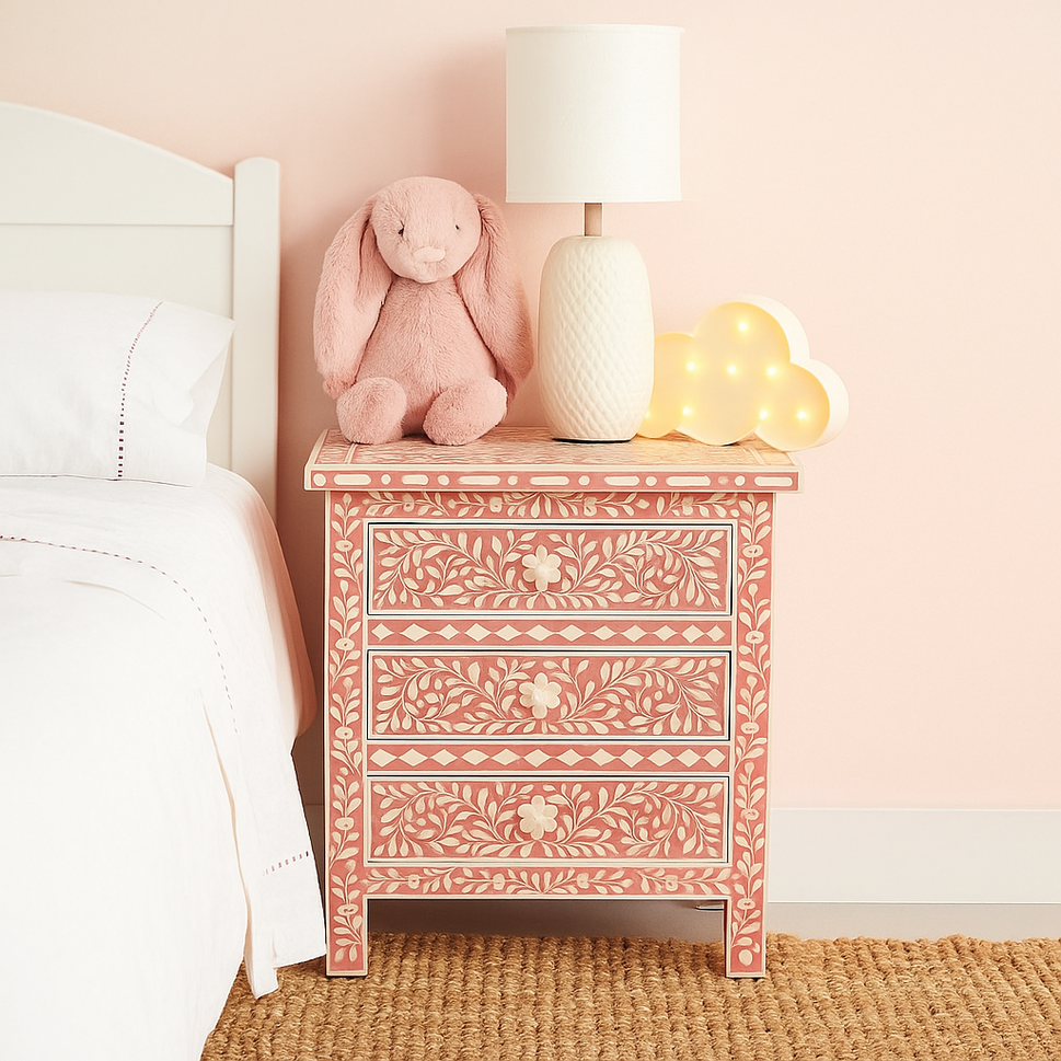 Sabri Bone Inlay Bedside