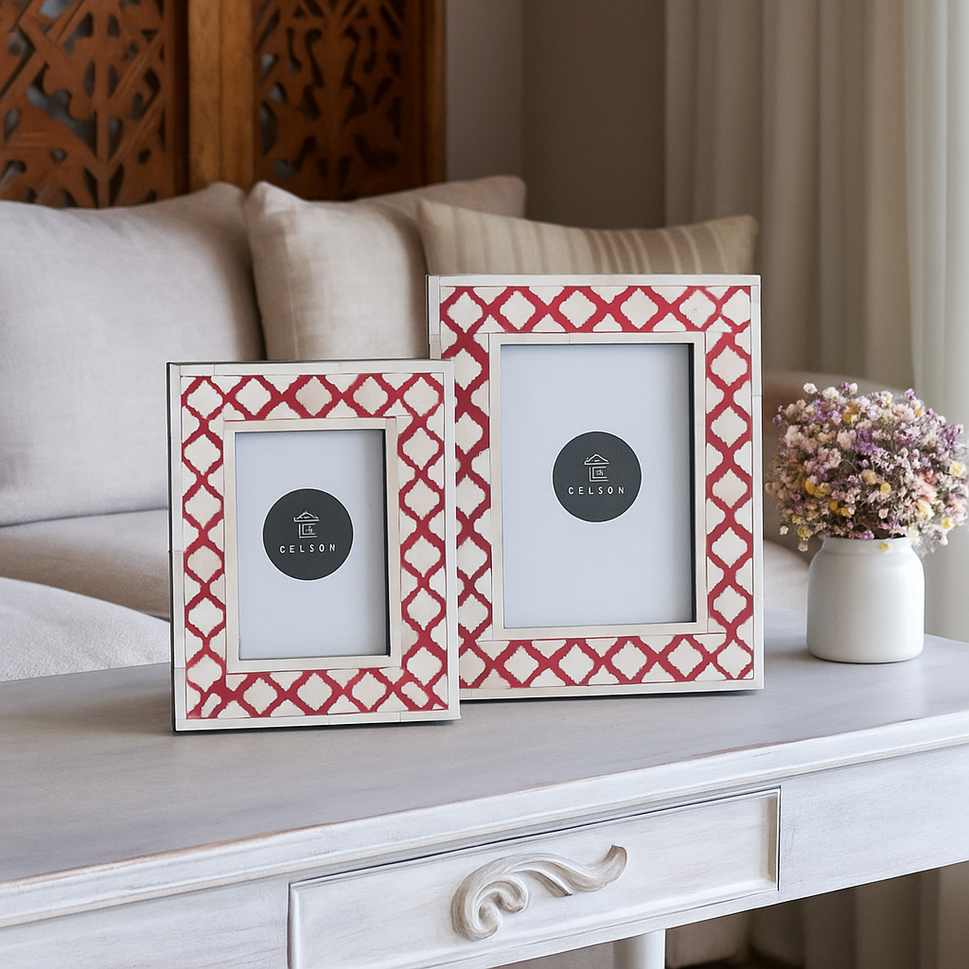 Ziva Bone Inlay Photo Frame