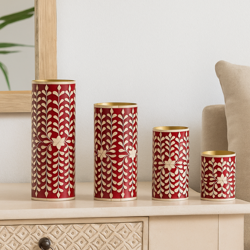 Oliver Bone Inlay Flower Vase