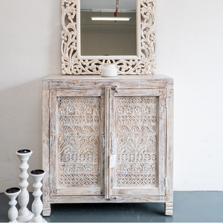 Anna Carved Wooden Chest