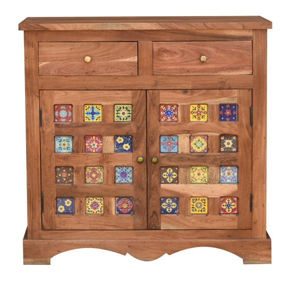 Rainie Carved Wooden Cabinet