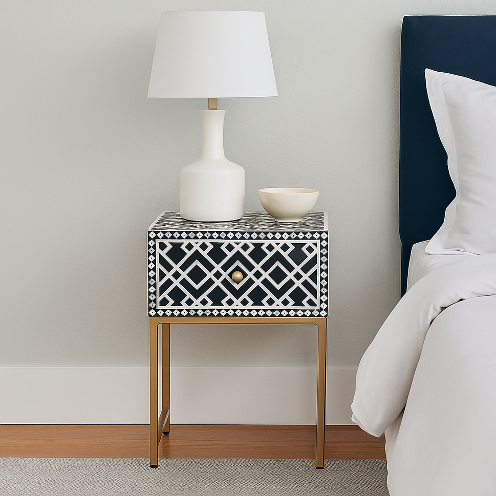 Dylan Bone Inlay Bedside