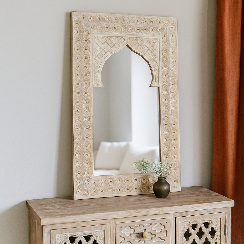 Steve Hand Carved Mirror