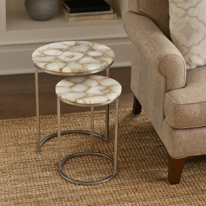 Lynda Natural Agate Nesting Tables