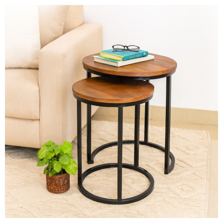 Wesley Wooden Nesting Table