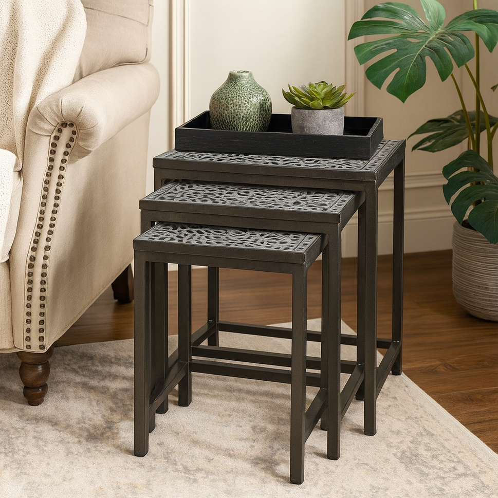 Carly Bone Inlay Nesting Table