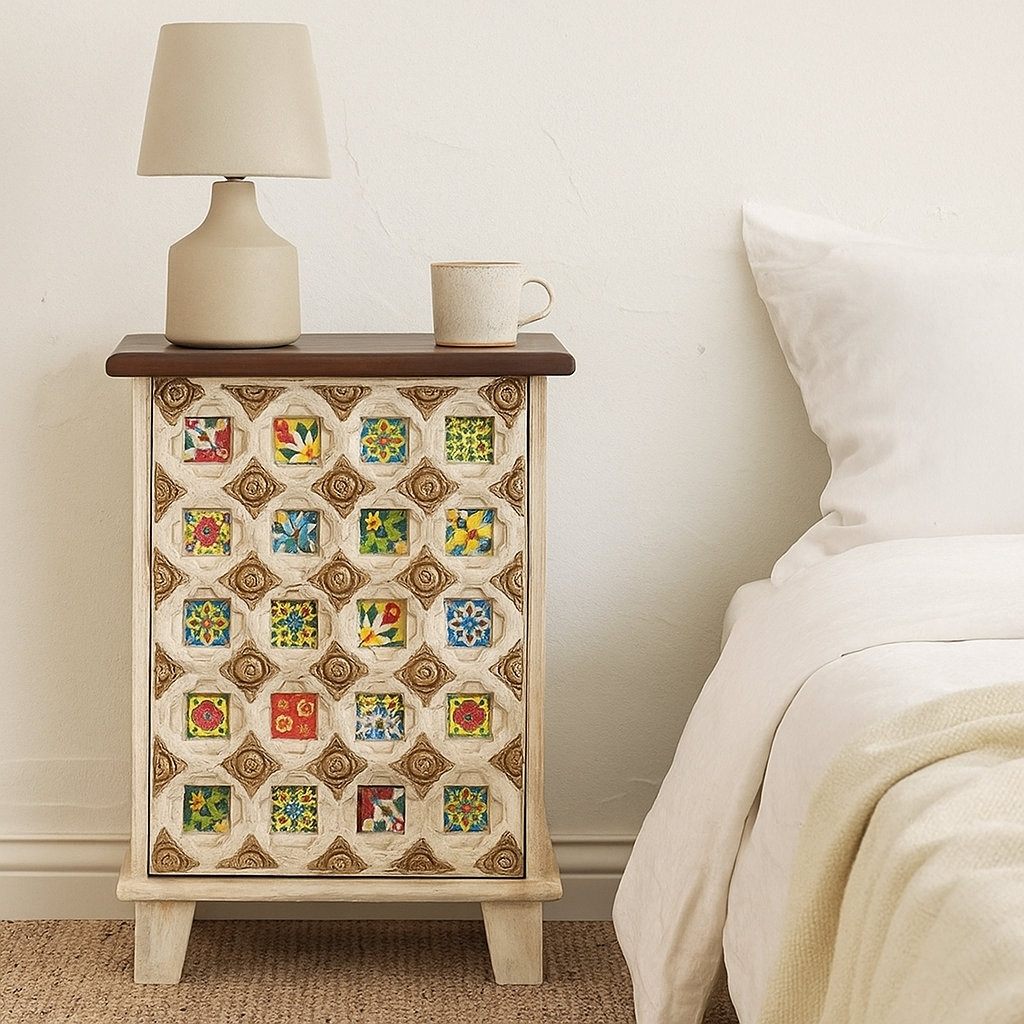 Raima Wooden Bedside