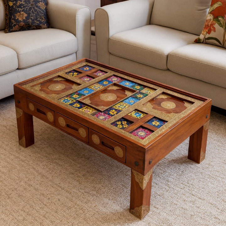 Kia Hand Carved Coffee Table