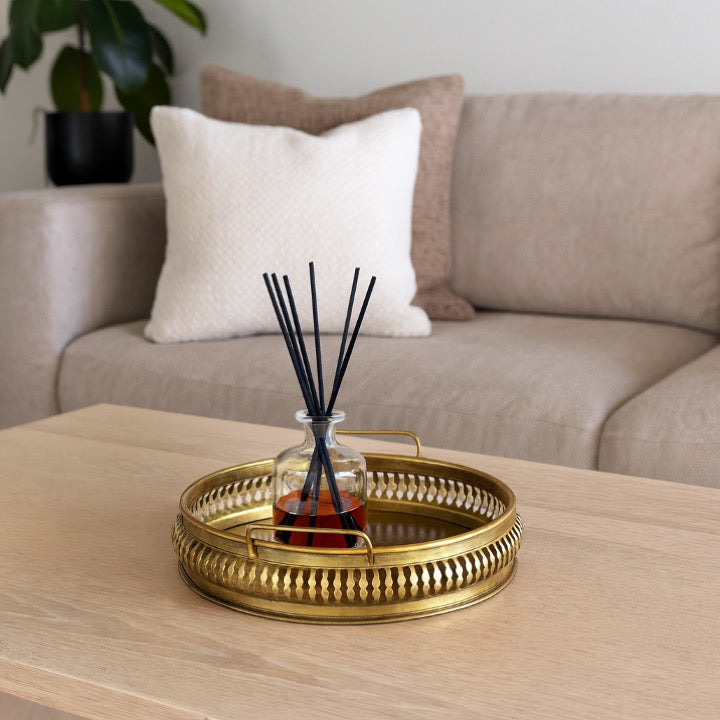 Yuna Brass Finish Tray