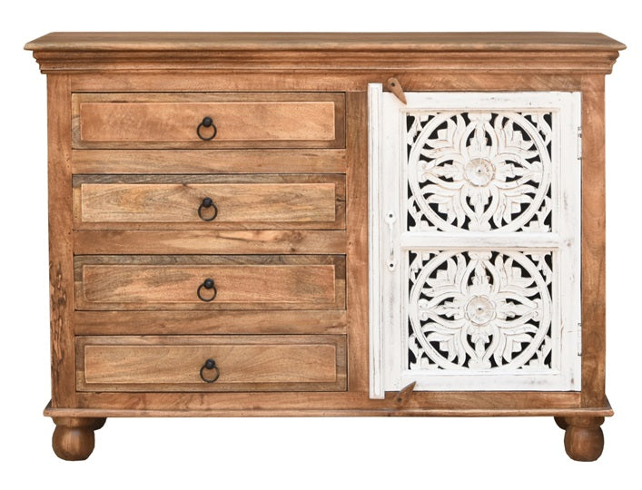 Sarah Carved Wooden Cabinet