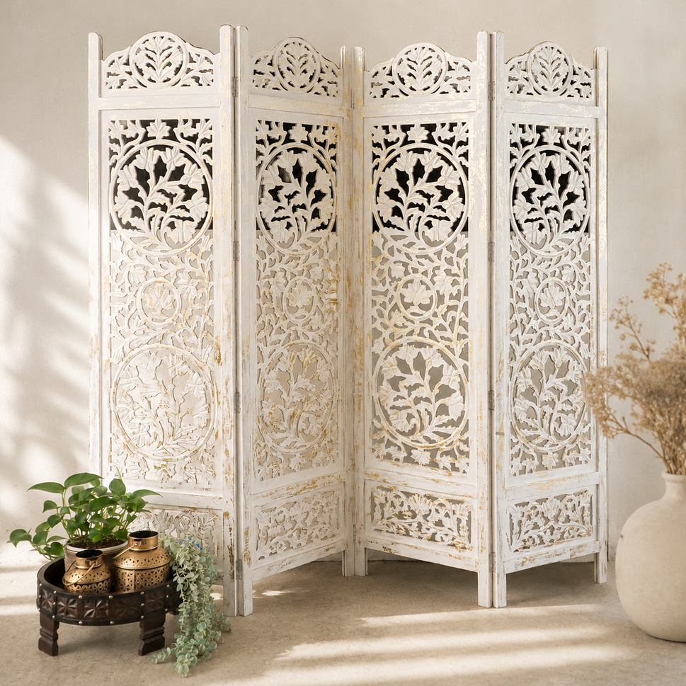 Ava Carved Room Divider