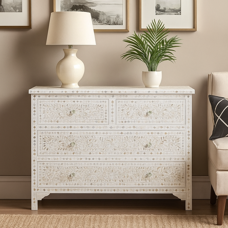 Colin Mother of Pearl Inlay Chest of Drawer