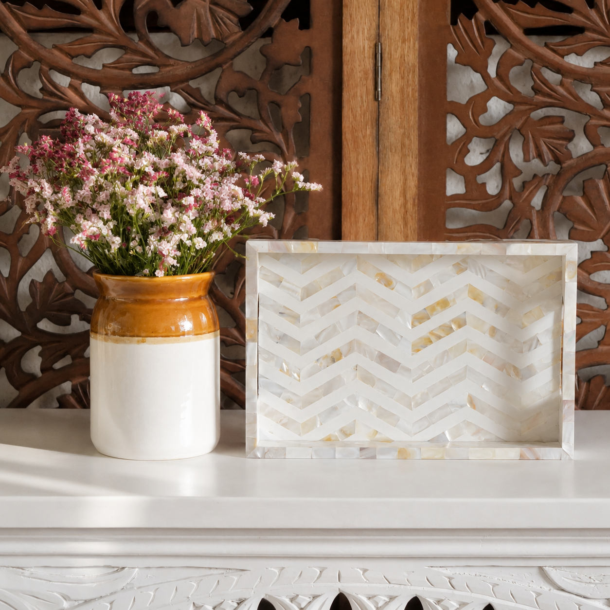 Myer Mother of Pearl Inlay Tray
