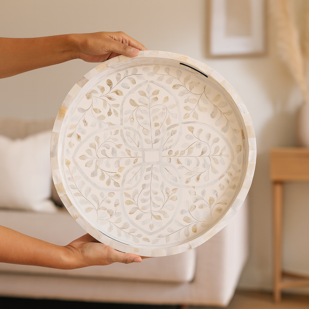 Elle Mother of Pearl Inlay Tray