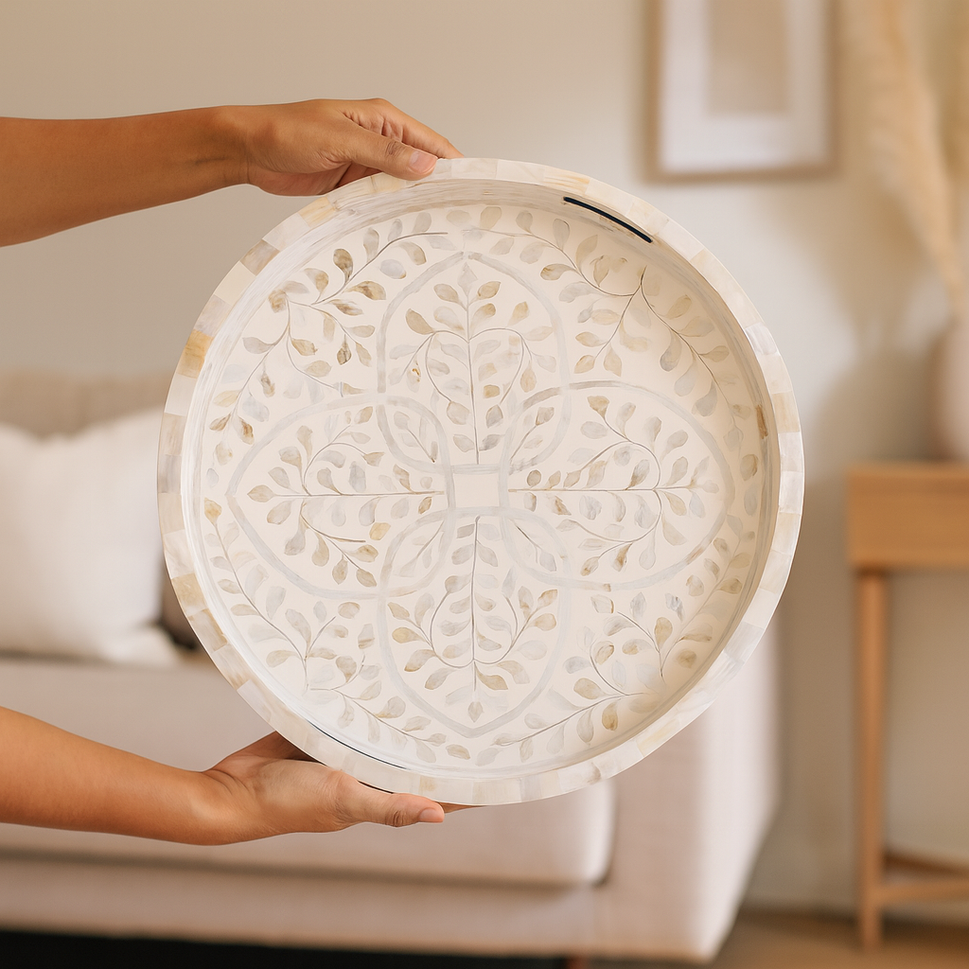 Elle Mother of Pearl Inlay Tray