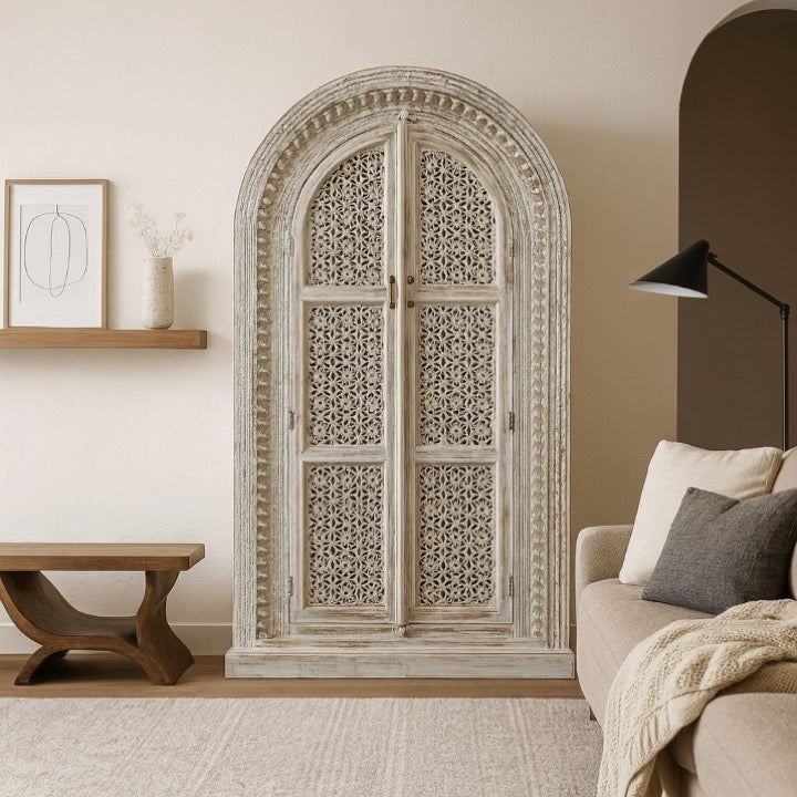 Liam Hand Carved Almirah