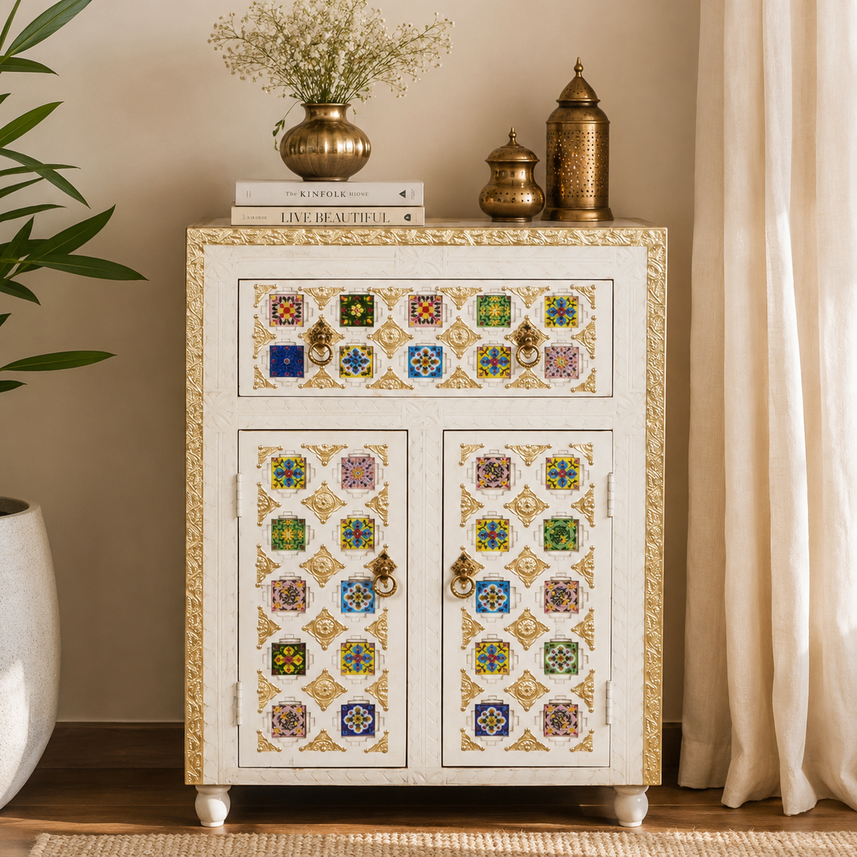 Calla Hand Craved Chest