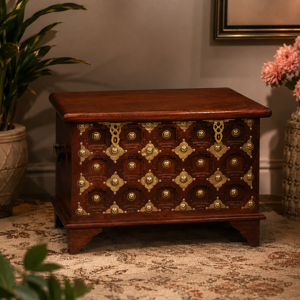 Garrett Carved Storage Trunk