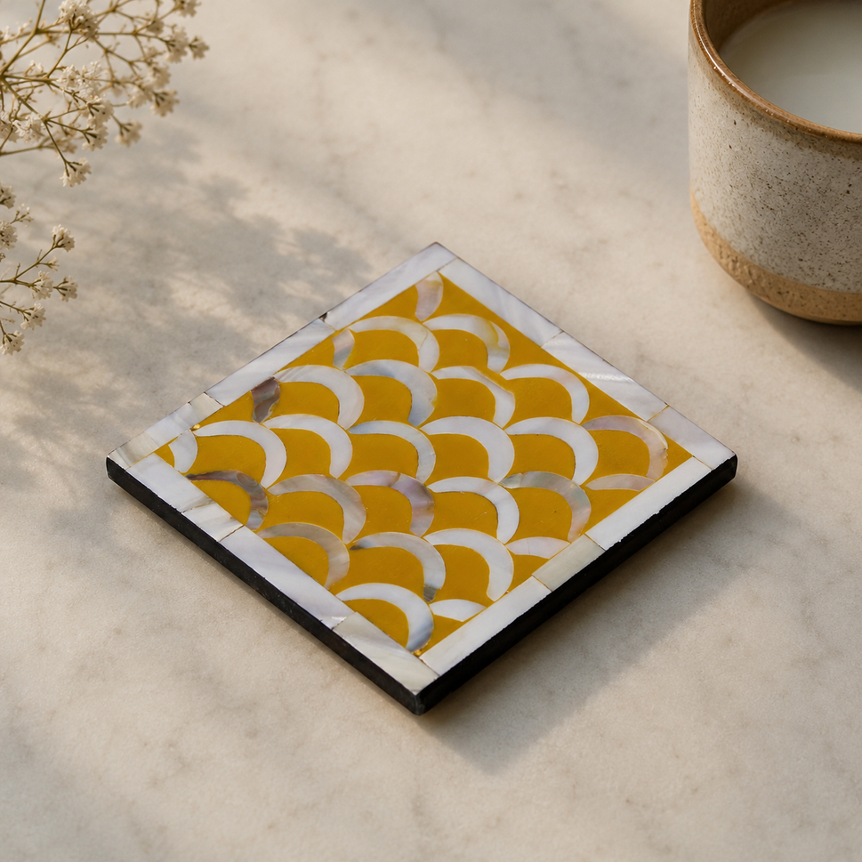 Ria Mother of Pearl Inlay Coaster